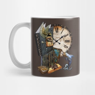 Steampunk-dolphin & dragon-storybook Mug